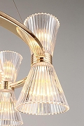 Люстра Aployt El1nor APL.801.03.12 цвет плафона/подвески Прозрачный, цвет арматуры Золото-10