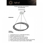Подвесной светильник Aployt Marcel1na APL.853.03.88 цвет плафона/подвески Прозрачный, цвет арматуры Латунь-2