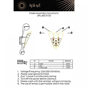 Накладной светильник Aployt Teresa APL.855.01.03 цвет плафона/подвески Золото, Оранжевый, цвет арматуры Золото-11