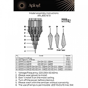 Люстра Aployt Teresa APL.855.16.10 цвет плафона/подвески Прозрачный, Хром, цвет арматуры Хром-13