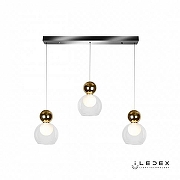 Подвесной светильник iLedex Blossom C4476-3L GL цвет плафона/подвески Белый, Прозрачный, цвет арматуры Золото-1