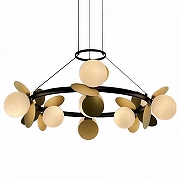 Люстра iLedex Savage C4641-9 MBK+SGD цвет плафона/подвески Белый, Латунь, цвет арматуры Золото, Черный