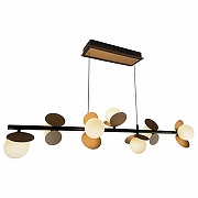 Подвесной светильник iLedex Savage C4644-7 MBK+SGD цвет плафона/подвески Белый, Латунь, цвет арматуры Черный-1