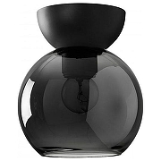 Накладной светильник iLamp Mono C6079-1 BK+SM цвет плафона/подвески Дымчатый, цвет арматуры Черный