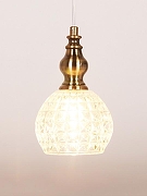 Подвесной светильник Manne Frieda CL.6444-1BR цвет плафона/подвески Прозрачный, цвет арматуры Бронза-2