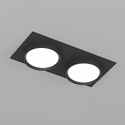 Встраиваемый светильник Denkirs FLAT DK2092-BK цвет плафона/подвески Белый, цвет арматуры Черный-1