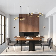 Люстра Denkirs Orb1t DK4065-BK+SG цвет плафона/подвески Золото, цвет арматуры Золото-3