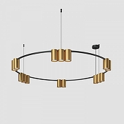 Люстра Denkirs Orb1t DK4067-BK+SG цвет плафона/подвески Золото, цвет арматуры Золото-2