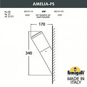 Светильник на штанге Fumagalli Amelia DR2.571.000.AYF1R цвет плафона/подвески Опал, цвет арматуры Черный-4