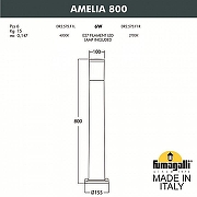 Ландшафтный светильник Fumagalli Amelia DR2.575.000.WYF1R цвет плафона/подвески Опал, цвет арматуры Белый-4