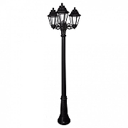 Фонарный столб Fumagalli Anna E22.156.S30.AXF1R цвет плафона/подвески Прозрачный, цвет арматуры Черный