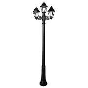 Фонарный столб Fumagalli Anna E22.157.S21.AXF1R цвет плафона/подвески Прозрачный, цвет арматуры Черный