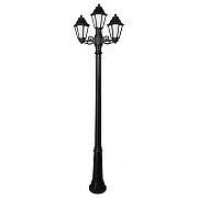 Фонарный столб Fumagalli Anna E22.157.S21.AYF1R цвет плафона/подвески Опал, Черный, цвет арматуры Черный