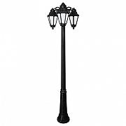 Фонарный столб Fumagalli Anna E22.157.S30.AYF1RDN цвет плафона/подвески Опал, Черный, цвет арматуры Черный