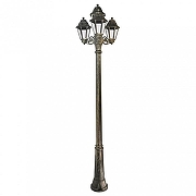 Фонарный столб Fumagalli Anna E22.157.S31.BXF1R цвет плафона/подвески Прозрачный, цвет арматуры Бронза