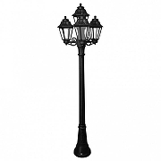 Фонарный столб Fumagalli Anna E22.158.S31.AXF1R цвет плафона/подвески Прозрачный, цвет арматуры Черный