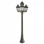 Фонарный столб Fumagalli Anna E22.158.S31.BXF1R цвет плафона/подвески Прозрачный, цвет арматуры Бронза