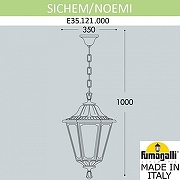 Подвесной светильник Fumagalli Noemi E35.121.000.WXH27 цвет плафона/подвески Прозрачный, цвет арматуры Белый-1