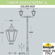 Фонарный столб Fumagalli Noemi E35.205.M20.WXH27 цвет плафона/подвески Прозрачный, цвет арматуры Белый-4
