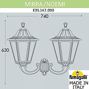 Светильник на штанге Fumagalli Noemi E35.142.000.AYH27 цвет плафона/подвески Опал, цвет арматуры Черный-1