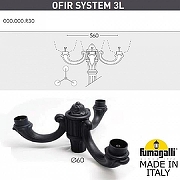 Фонарный столб Fumagalli Noemi E35.205.R30.WXH27 цвет плафона/подвески Прозрачный, цвет арматуры Белый-3