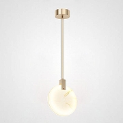 Светильник на штанге Imperiumloft Marble MARBLE03 цвет плафона/подвески Белый, цвет арматуры Латунь