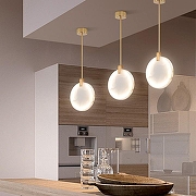 Светильник на штанге Imperiumloft Marble MARBLE03 цвет плафона/подвески Белый, цвет арматуры Латунь-4