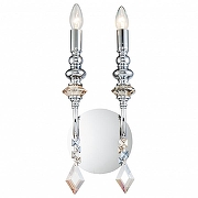 Бра Lucia Tucci Maya MAYA W4450.2 chrome цвет плафона/подвески Синий, Янтарный, цвет арматуры Никель, Янтарный