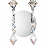 Бра Lucia Tucci Maya MAYA W4450.2 chrome цвет плафона/подвески Синий, Янтарный, цвет арматуры Никель, Янтарный-1