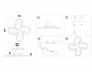 Люстра Ambrella Light FA FA1702 цвет плафона/подвески Прозрачный, цвет арматуры Белый, Хром-7