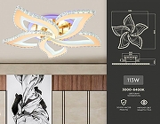 Люстра Ambrella Light FA FA1724 цвет плафона/подвески Прозрачный, цвет арматуры Золото-3