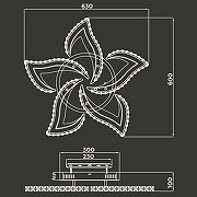 Люстра Ambrella Light FA FA1724 цвет плафона/подвески Прозрачный, цвет арматуры Золото-5