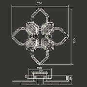 Накладной светильник Ambrella Light FA FA283 цвет плафона/подвески Белый, Прозрачный, цвет арматуры Белый-9