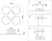 Люстра Ambrella Light FA FA3808 цвет плафона/подвески Белый, цвет арматуры Белый-8