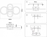 Люстра Ambrella Light FA FA3811 цвет плафона/подвески Белый, цвет арматуры Белый-9