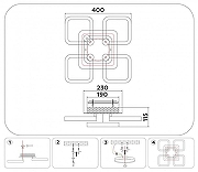 Люстра Ambrella Light FA FA3861 цвет плафона/подвески Белый, цвет арматуры Белый-8