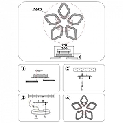 Люстра Ambrella Light FA FA3925 цвет плафона/подвески Прозрачный, цвет арматуры Белый-11