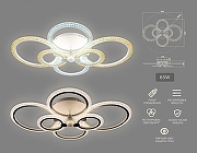 Люстра Ambrella Light FA FA4065 цвет плафона/подвески Белый, Прозрачный, цвет арматуры Белый-1