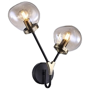 Бра Omnilux Crotone OML-95101-02 цвет плафона/подвески Светло-серый, цвет арматуры Черный