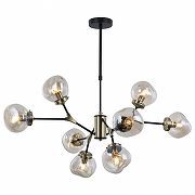 Люстра Omnilux Crotone OML-95107-08 цвет плафона/подвески Светло-серый, цвет арматуры Черный