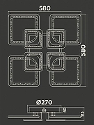 Люстра Ambrella Light FA FA4423 цвет плафона/подвески Белый, Прозрачный, цвет арматуры Белый-9