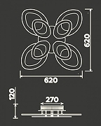 Люстра Ambrella Light FA FA4493 цвет плафона/подвески Белый, Прозрачный, цвет арматуры Белый-7