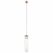 Подвесной светильник Zumaline Gem P0389-01D-L7AC цвет плафона/подвески Прозрачный, цвет арматуры Медь