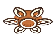 Накладной светильник Ambrella Light FA FA463 цвет плафона/подвески Белый, цвет арматуры Коричневый-1