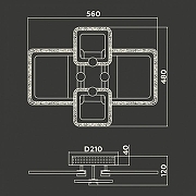 Люстра Ambrella Light FA FA5309 цвет плафона/подвески Белый, Прозрачный, цвет арматуры Белый-11