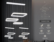 Подвесной светильник Ambrella Light FA FA6165 цвет плафона/подвески Белый, Прозрачный, цвет арматуры Белый-1