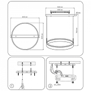 Подвесной светильник Ambrella Light FA FA6606 цвет плафона/подвески Белый, Черный, цвет арматуры Черный-5