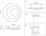 Накладной светильник Ambrella Light FA FA7707 цвет плафона/подвески Белый, цвет арматуры Белый-6