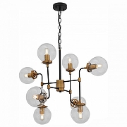 Люстра ST-Luce Varieta SL234.403.08 цвет плафона/подвески Прозрачный, цвет арматуры Золото, Черный-1