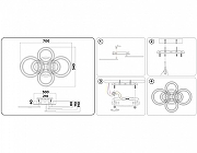 Люстра Ambrella Light FA FA8808 цвет плафона/подвески Белый, цвет арматуры Белый-6